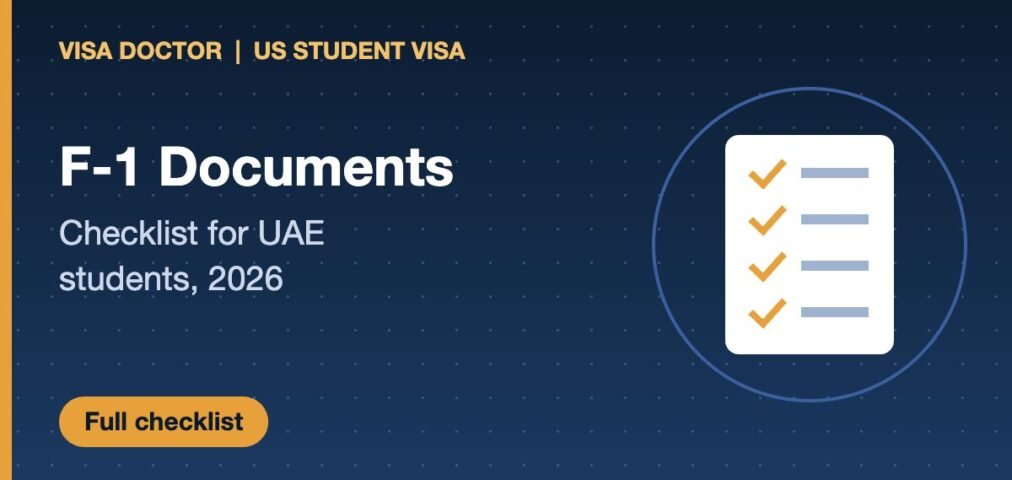 F1 visa documents checklist uae - Visa Doctor Dubai