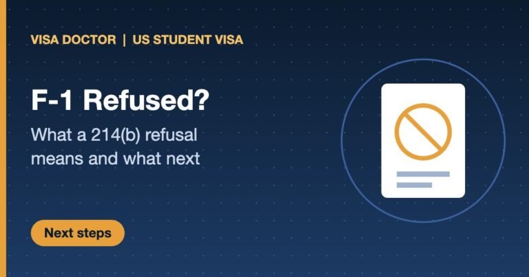 F-1 Visa Refused Under 214(b)? What UAE Students Can Do Next
